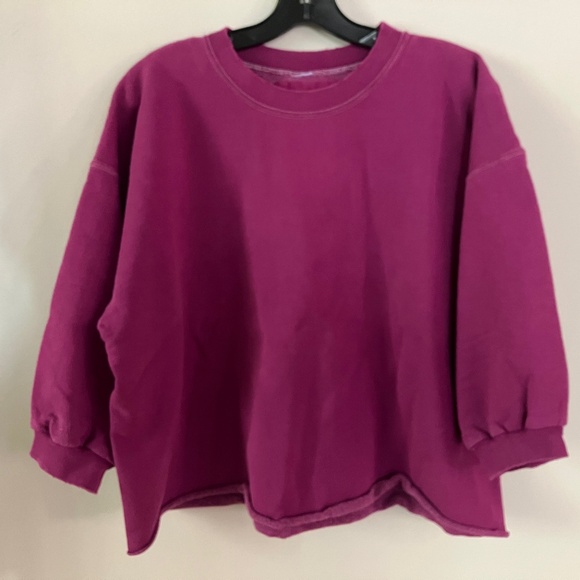 Rachel Comey Oversize Fond Purple Cropped Sweatshirt Oversized S M L - Picture 1 of 5